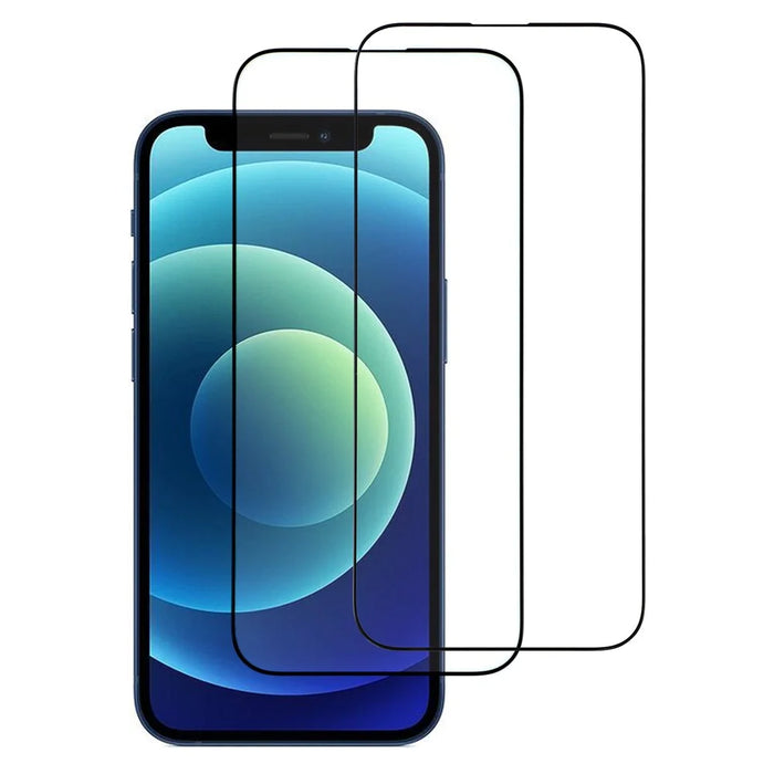 ITIETIE For iPhone 12 mini 2PCS Tempered Glass 2.5mm High Aluminum Screen Protector Silk Printing Film - 1