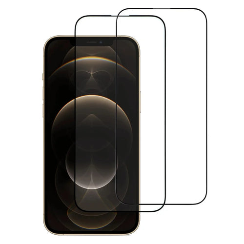 ITIETIE For iPhone 12 Pro Max 2PCS Tempered Glass 2.5mm High Aluminum Screen Protector Silk Printing Film - 1