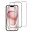 ITIETIE For iPhone 16 Plus  /  15 Plus 2PCS Tempered Glass 2.5mm High Aluminum Screen Protector Silk Printing Film - 1