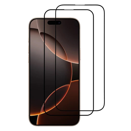 ITIETIE For iPhone 16 Pro 2PCS Tempered Glass 2.5mm High Aluminum Screen Protector Silk Printing Film - 1