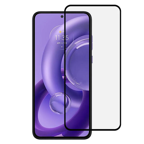 Tempered Glass Film for Motorola Edge 30 Neo 5G, Full Glue Full Screen Silk Printing Screen Protector - 1