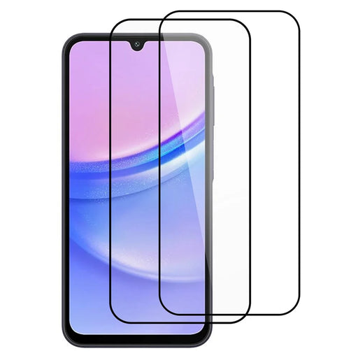ITIETIE For Samsung Galaxy A15 4G 2PCS Tempered Glass 2.5mm High Aluminum Screen Protector Silk Printing Film - 1