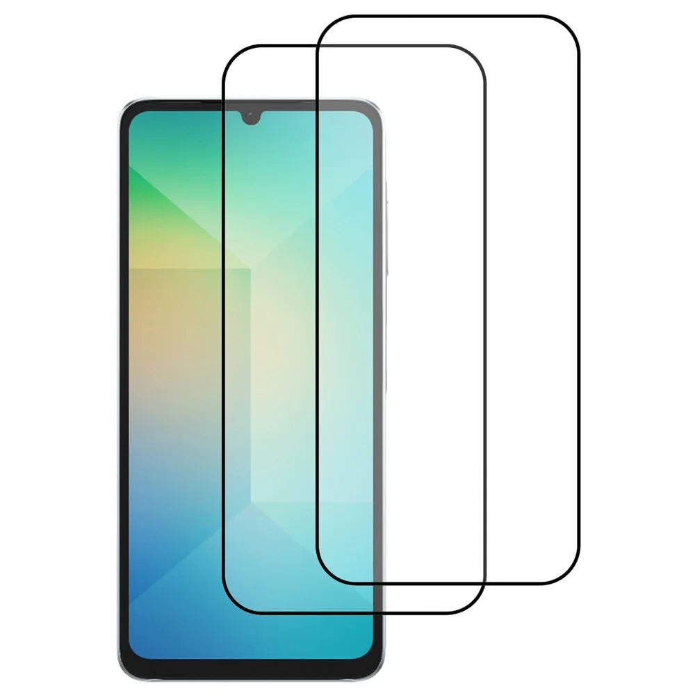 ITIETIE For Samsung Galaxy A06 4G 2PCS Tempered Glass 2.5mm High Aluminum Screen Protector Silk Printing Film - 1