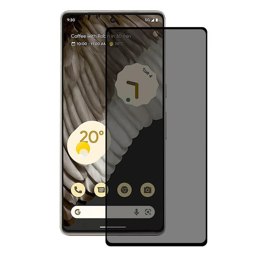 For Google Pixel 7 Pro 5G Anti-spy Protective Film, Side Glue Silk Printing Tempered Glass Full Size Curved Screen Protector - 1