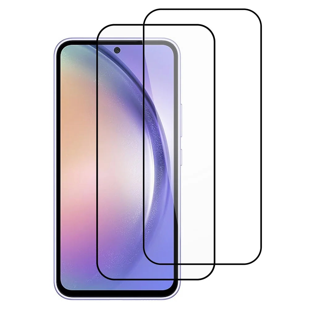 ITIETIE For Samsung Galaxy A54 5G 2PCS Tempered Glass 2.5mm High Aluminum Screen Protector Silk Printing Film - 1