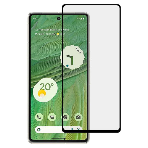 For Google Pixel 7 5G Complete Covering Silk Printing Side Glue Anti-scratch Tempered Glass Screen Protector Film - 1