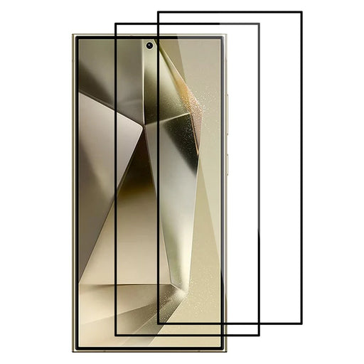 ITIETIE For Samsung Galaxy S24 Ultra 2PCS Tempered Glass 2.5mm High Aluminum Screen Protector Silk Printing Film - 1