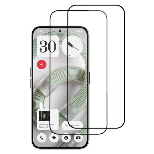 ITIETIE For Nothing Phone (2a)  /  (2a) Plus 2PCS Tempered Glass 2.5mm High Aluminum Screen Protector Silk Printing Film - 1