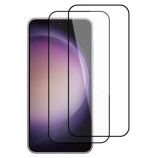 ITIETIE For Samsung Galaxy S23 2PCS Tempered Glass 2.5mm High Aluminum Screen Protector Silk Printing Film - 1