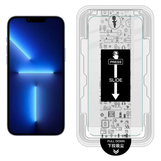 IMAK H Series For iPhone 13 Pro Tempered Glass Screen Protector Easy Installation Film with Auto Dust-Remove Tool Kit - 2