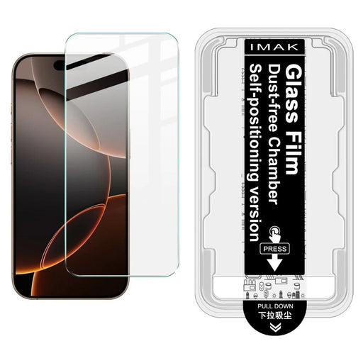 IMAK H Series For iPhone 16 Pro Max Tempered Glass Screen Protector 9H Anti-scratch Film with with Auto Dust-Remove Tool Kit - 1
