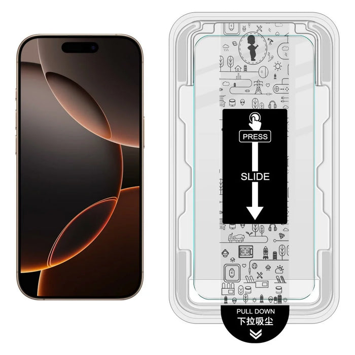 IMAK H Series For iPhone 16 Pro Max Tempered Glass Screen Protector 9H Anti-scratch Film with with Auto Dust-Remove Tool Kit - 2