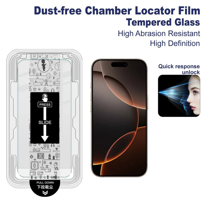 IMAK H Series For iPhone 16 Pro Max Tempered Glass Screen Protector 9H Anti-scratch Film with with Auto Dust-Remove Tool Kit - 3