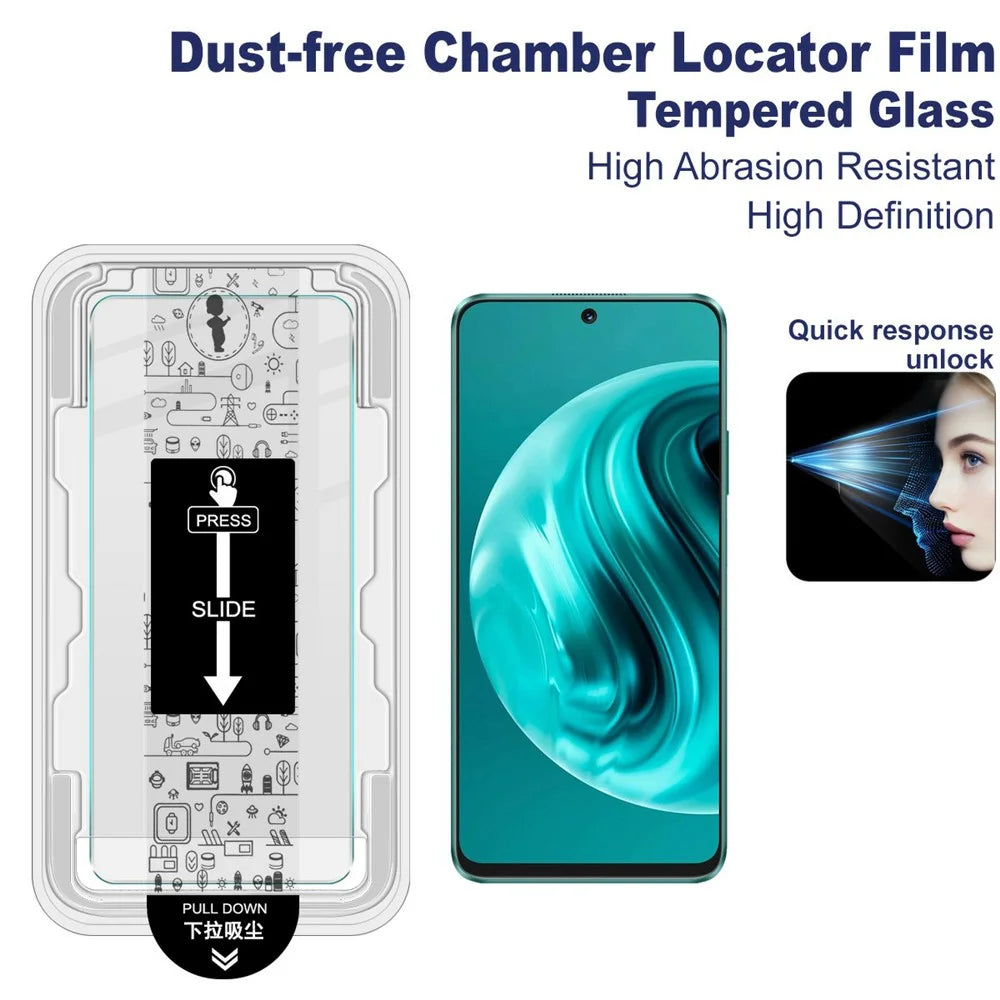 IMAK H Series For Huawei nova 12i 4G / Enjoy 70 Pro Tempered Glass Screen Protector Easy Installation Film with Auto Dust-Remove Tool Kit - 3