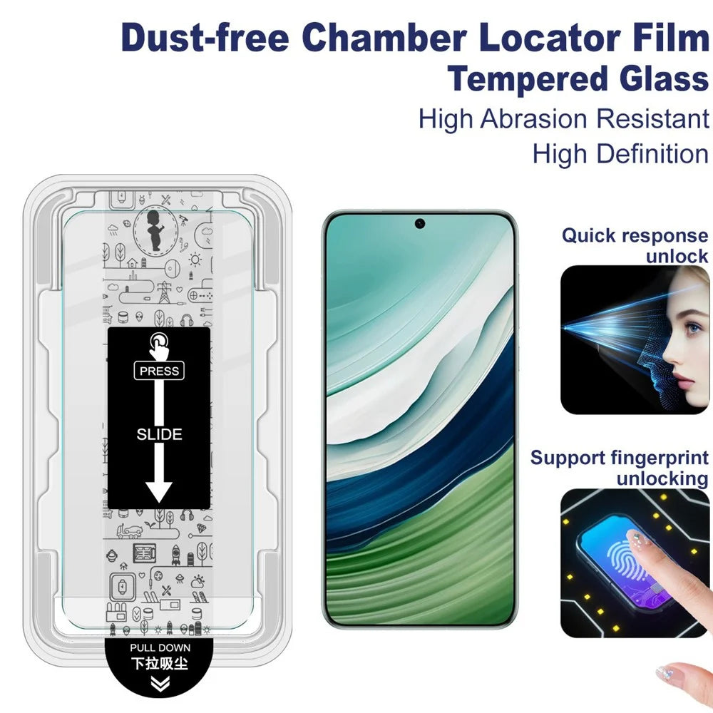 IMAK H Series Tempered Glass Film for Huawei Mate 60 / Mate 50E 4G / Mate 50 4G Screen Protector with Auto Dust-Remove Tool Kit (Fingerprint Unlock) - 3
