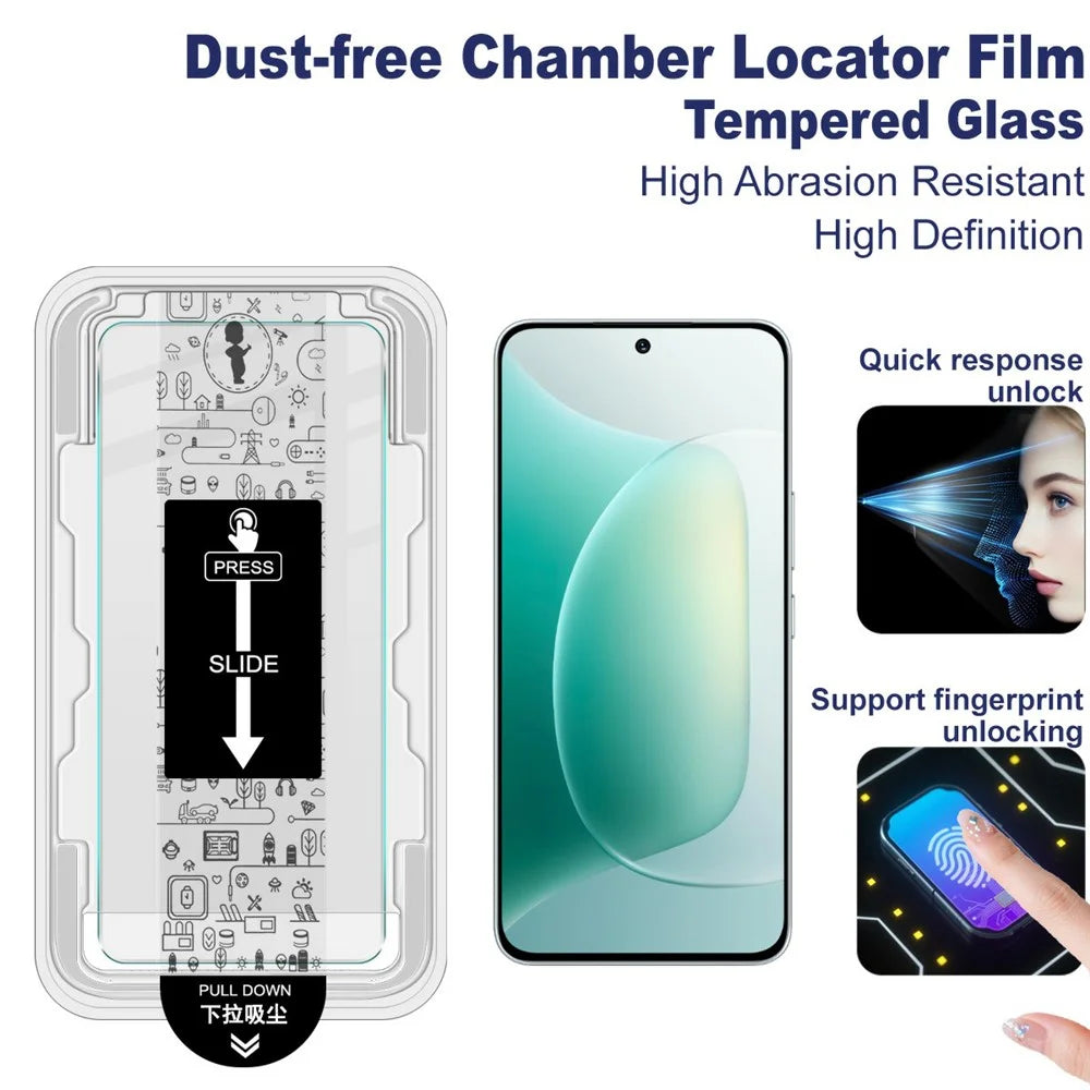 IMAK H Series For Honor 300 Tempered Glass Screen Protector Easy Installation Film with Auto Dust-Remove Tool Kit (Fingerprint Unlock) - 3