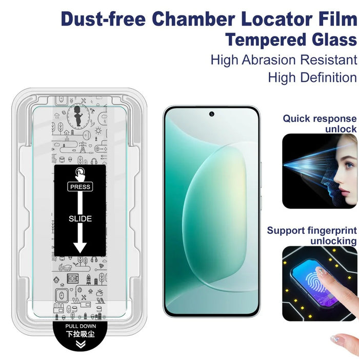 IMAK H Series For Honor 300 Tempered Glass Screen Protector Easy Installation Film with Auto Dust-Remove Tool Kit (Fingerprint Unlock) - 3