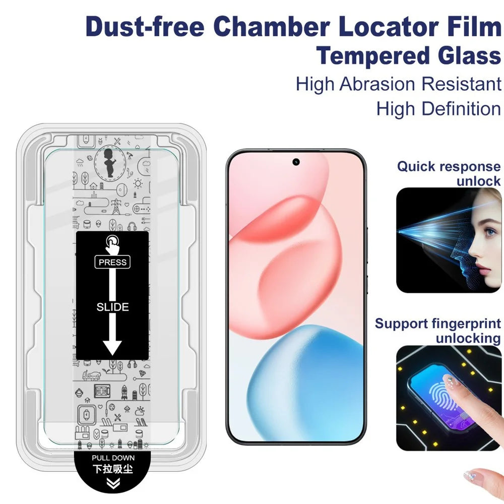IMAK H Series For Honor 400 5G (Global) / 400 Pro 5G (Global) Tempered Glass Screen Protector Easy Installation Film with Auto Dust-Remove Tool Kit (Fingerprint Unlock) - 3