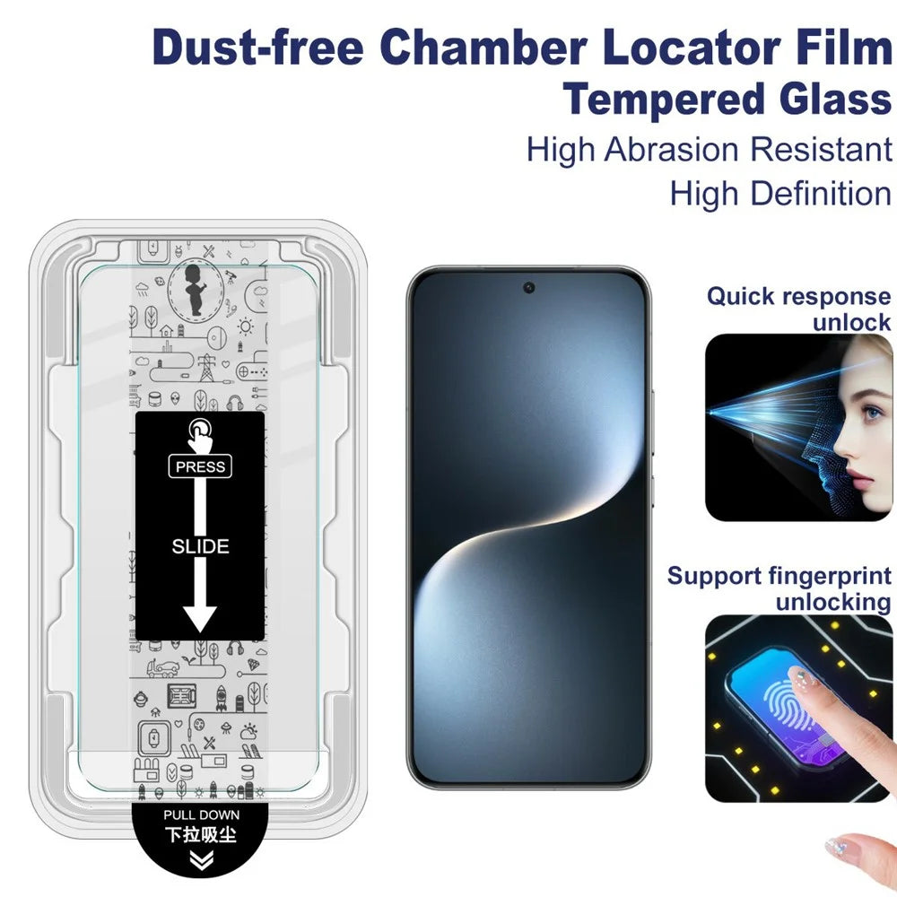 IMAK H Series For Honor Magic7 5G Tempered Glass Screen Protector Easy Installation Film with Auto Dust-Remove Tool Kit (Fingerprint Unlock) - 3
