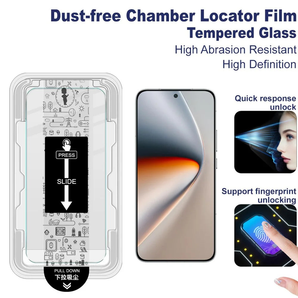 IMAK H Series For Honor GT Pro Tempered Glass Screen Protector Easy Installation Film with Auto Dust-Remove Tool Kit (Fingerprint Unlock) - 3