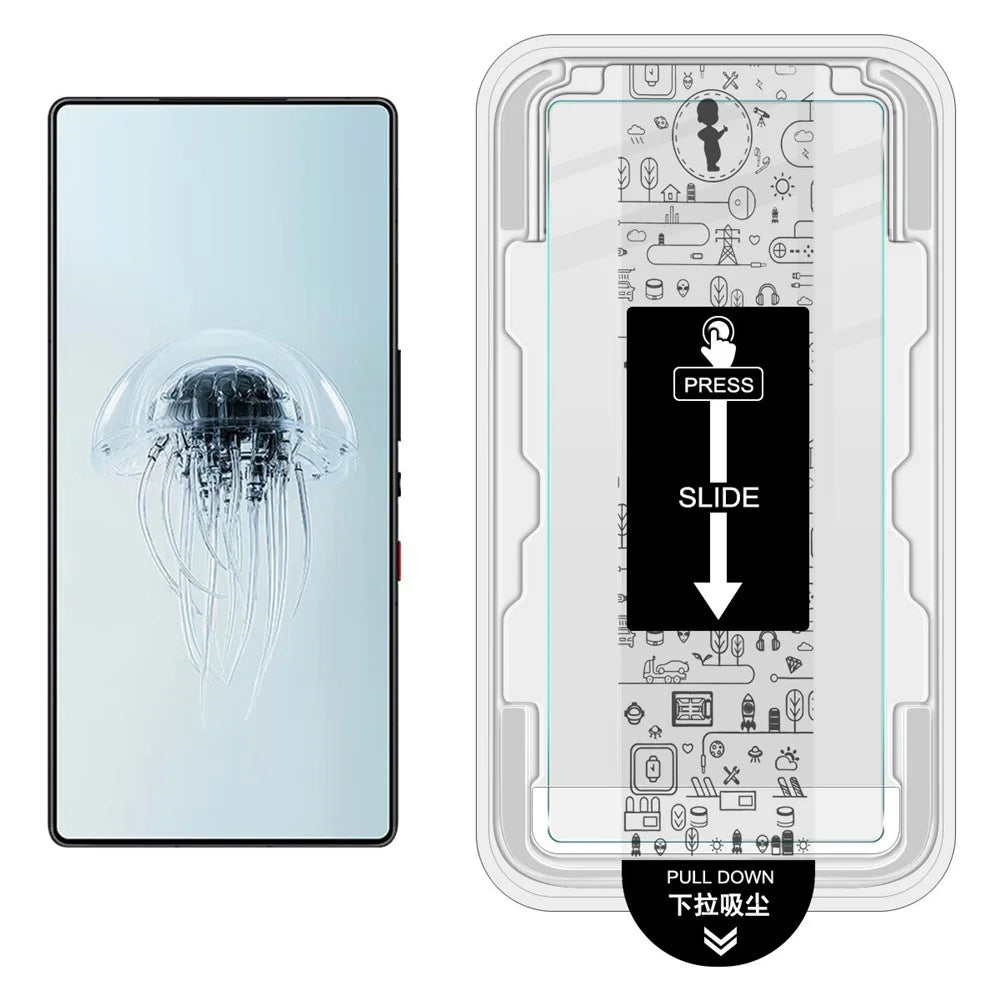 IMAK H Series Tempered Glass Film for ZTE nubia Red Magic 10 Pro+ 5G / 10 Pro 5G / 10S Pro 5G / 10S Pro+ 5G Screen Protector with Auto Dust-Remove Tool Kit (Fingerprint Unlock) - 2