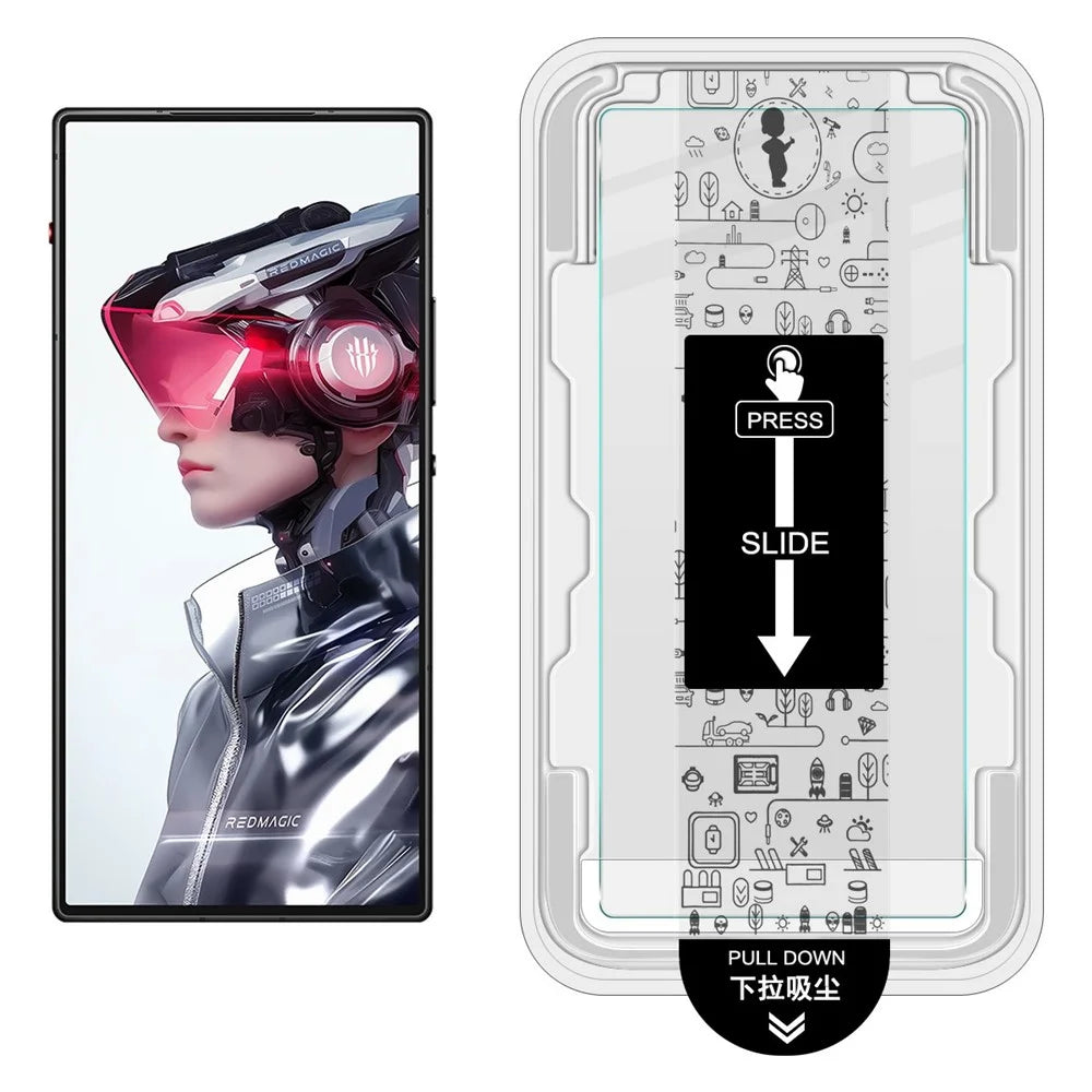 IMAK H Series For ZTE nubia RedMagic 10 Air 5G Tempered Glass Screen Protector Easy Installation Film with Auto Dust-Remove Tool Kit (Fingerprint Unlock) - 2
