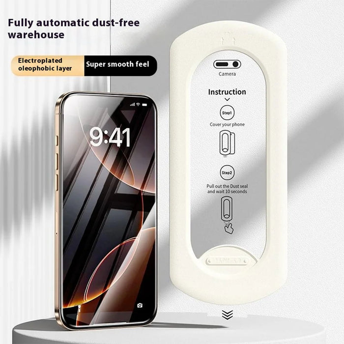 For iPhone 17 Tempered Glass Film with Dust-Free Auto Applicator HD Full Coverage Screen Protector - Transparent - 3