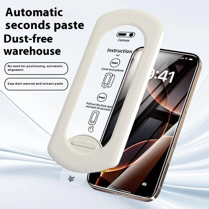 For iPhone 17 Tempered Glass Film with Dust-Free Auto Applicator HD Full Coverage Screen Protector - Transparent - 4