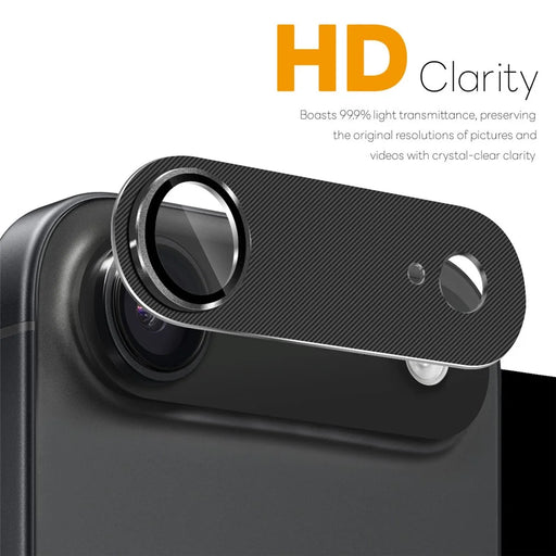 NORTHJO For iPhone Air Camera Lens Protector CD Veins Integrated Metal Tempered Glass Lens Film - Black - 2