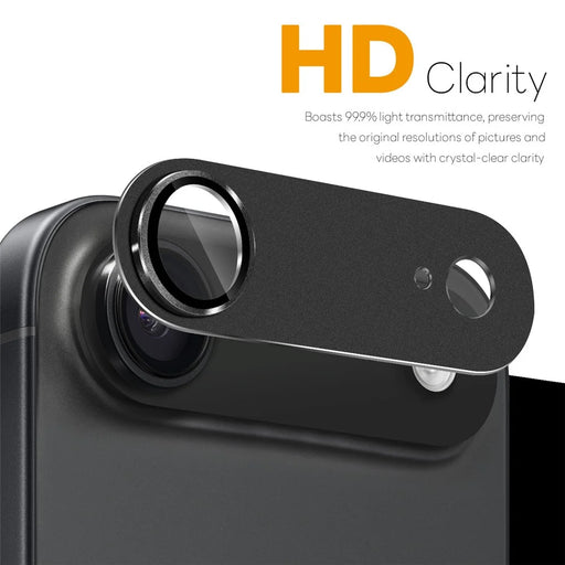NORTHJO For iPhone Air Camera Lens Protector Matte Integrated Metal Tempered Glass Lens Film - Black - 2