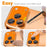 NORTHJO For iPhone 17 Pro Camera Lens Protector Brushed Integrated Metal Tempered Glass Lens Film - Orange - 3
