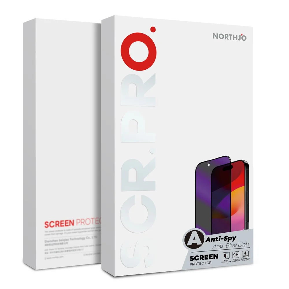 NORTHJO A++ For iPhone Air Privacy Screen Protector Full Glue Silk Printing Anti Spy Anti-blue-ray Tempered Glass Film - 3