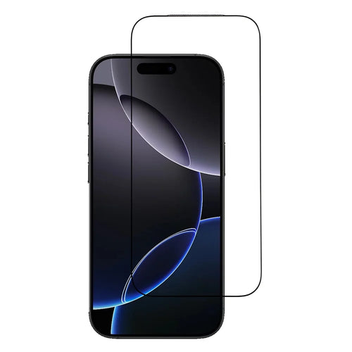 For iPhone 16 Pro Matte Screen Protector Black Edge Silk Printing Tempered Glass Film with Dust Mesh - 1