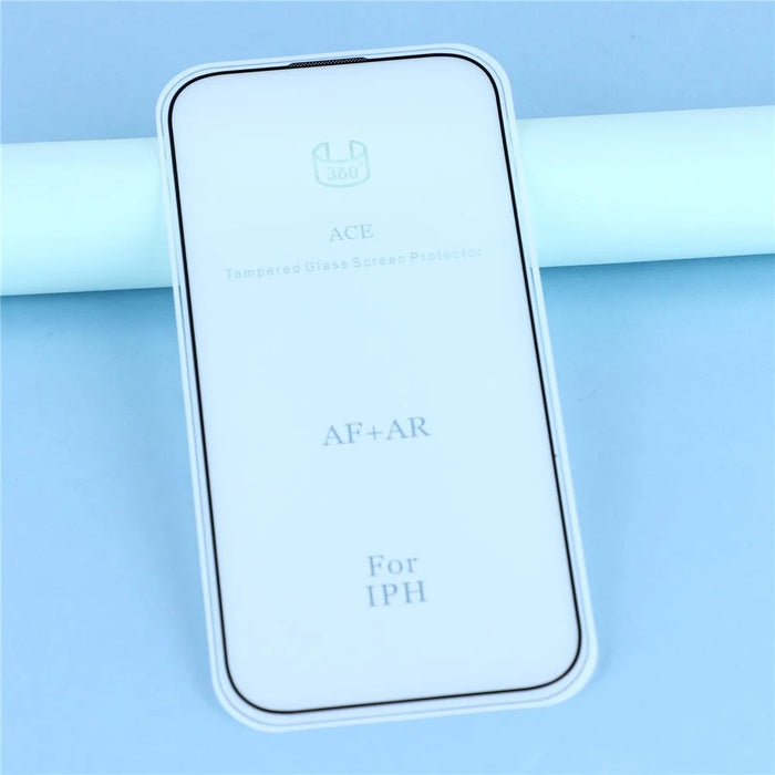 For iPhone 17 Pro Max Screen Protector Silk Printing AF + AR Full Adhesive Tempered Glass Film with Dust Mesh - 3