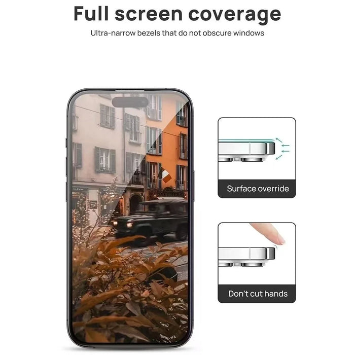 URR For iPhone 17 Pro Max Magnetic Case with Privacy Screen Protector / Lens Film TPU + PC Clear Phone Cover - 4