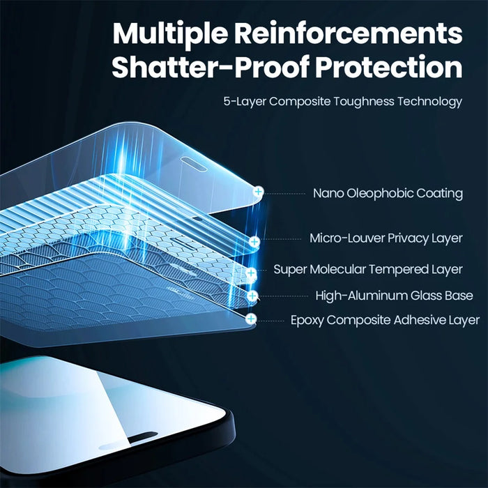 NILLKIN For iPhone 17 Pro Anti-Peep Screen Protector Anti-Scratch AGC Glass Full Screen Film - 7