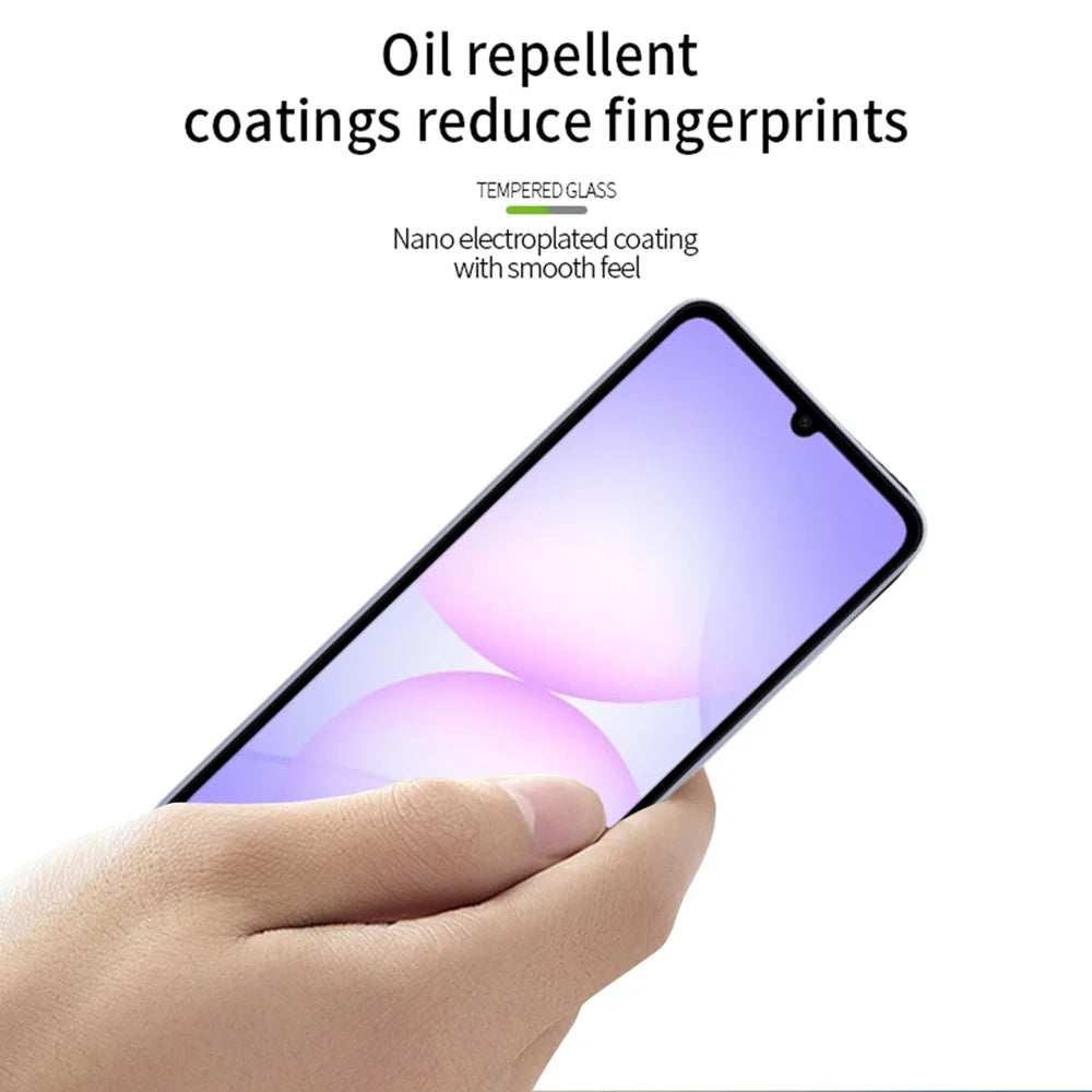 PINWUYO For Samsung Galaxy A07 4G Tempered Glass Film  JK Series-2 9H Full Screen Protector - Black - 4