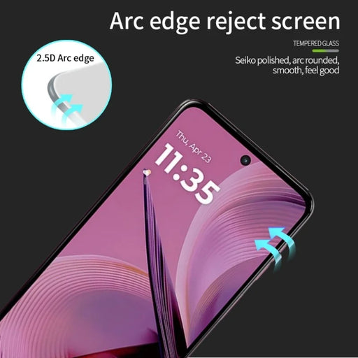 PINWUYO For Motorola Moto G66y 5G / Motorola Moto G66j 5G Tempered Glass Film  JK Series-2 9H Full Screen Protector - Black - 2