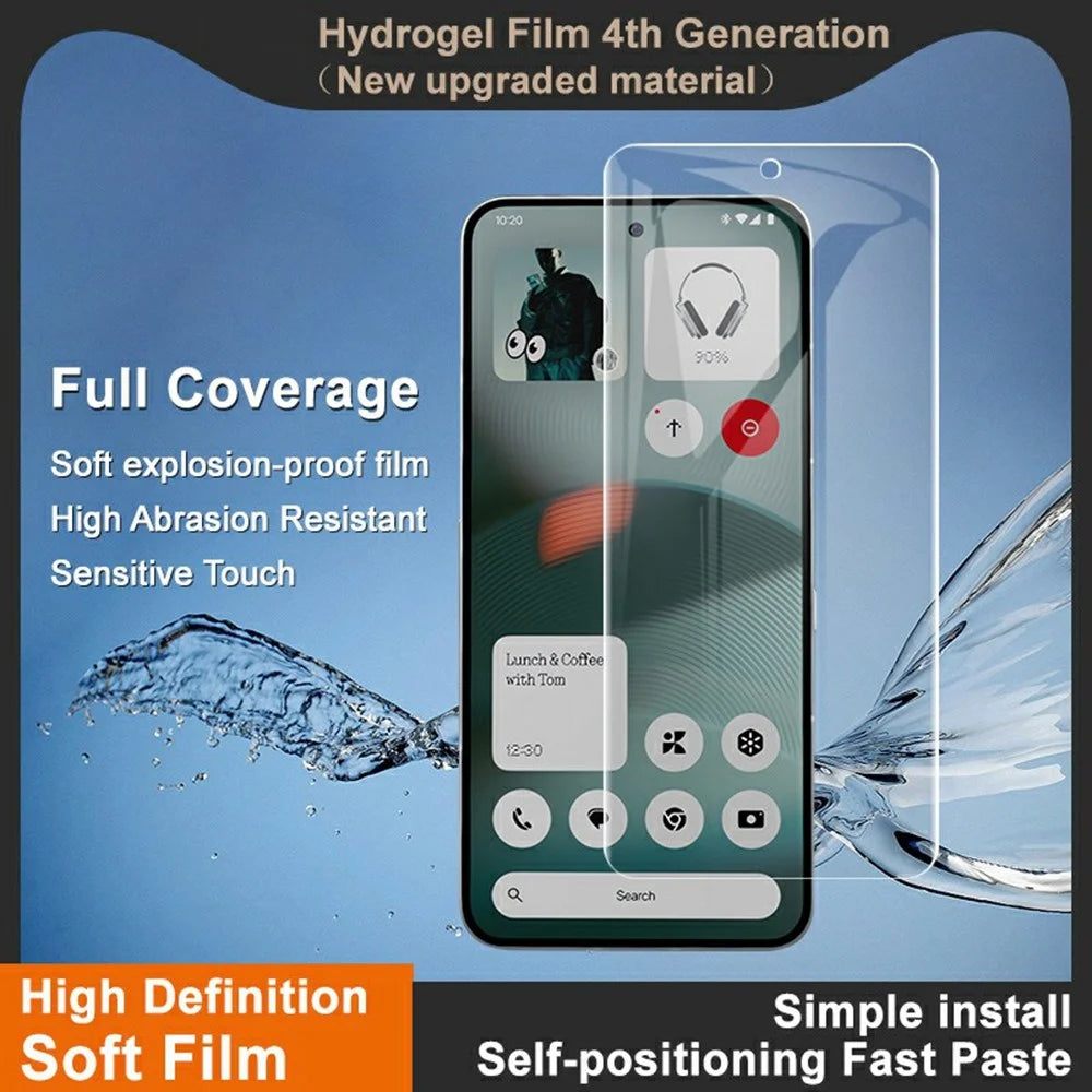 IMAK Hydrogel Film 4th For Nothing Phone (3) 5G Screen Protector Ultra Clear Soft TPU Film (Fingerprint Unlock) - Transparent - 3