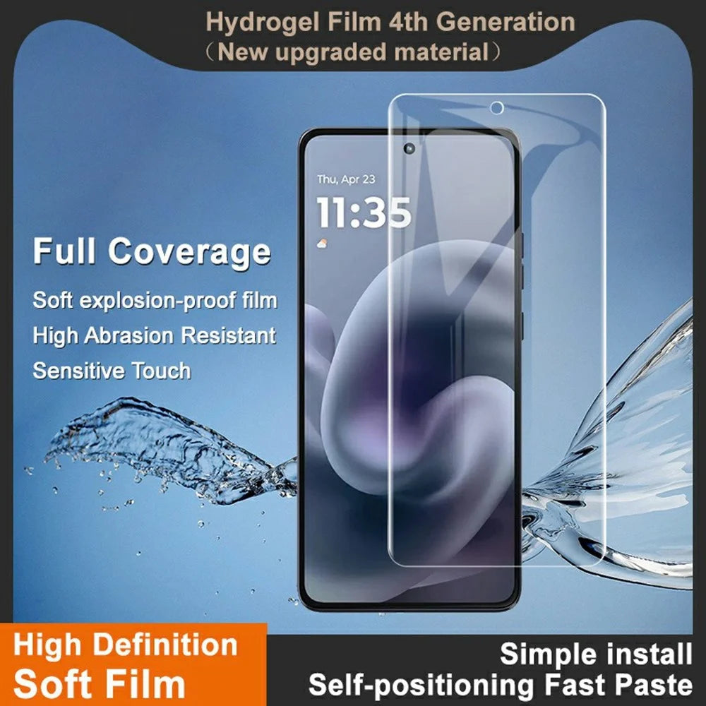 IMAK Hydrogel Film 4th For Motorola Moto G86 5G / G86 Power 5G Screen Protector Ultra Clear Soft TPU Film (Fingerprint Unlock) - Transparent - 3