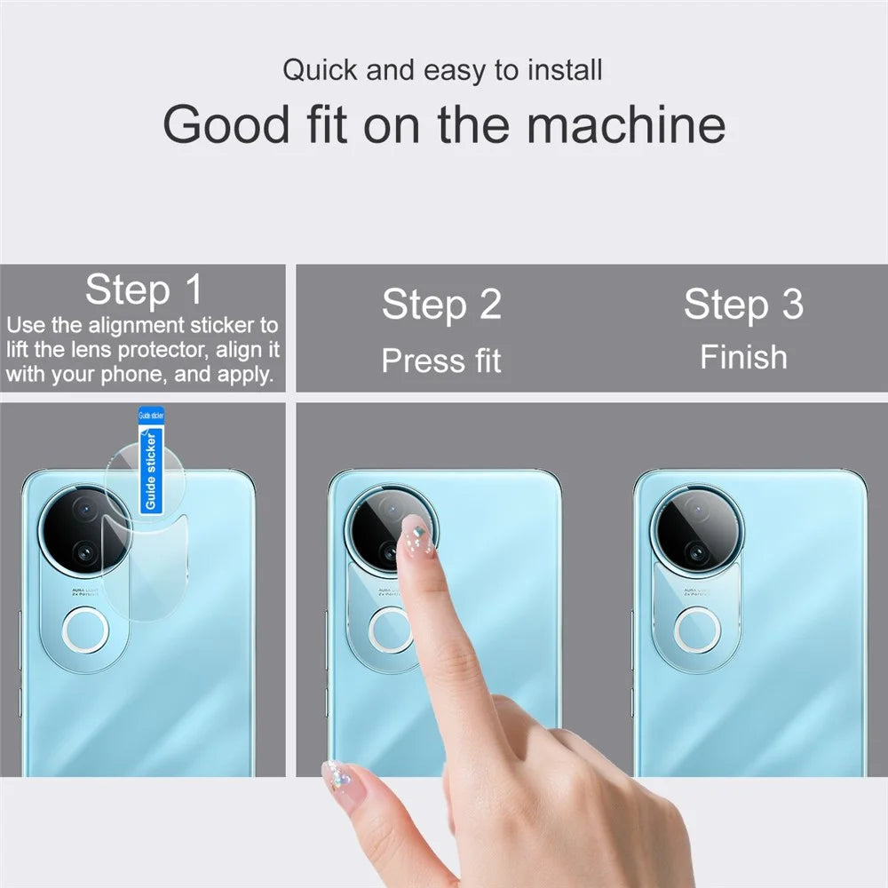 IMAK For vivo iQOO Z10R 5G Camera Lens Protector Slim Tempered Glass Lens Film - 3