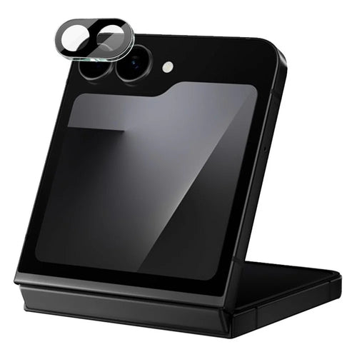IMAK For Samsung Galaxy Z Flip7 FE 5G Tempered Glass Lens Film + Acrylic Cap (Black Version) - 1