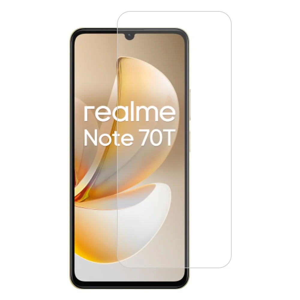 For Realme Note 70T 4G Screen Protector 0.3mm Arc Edge Ultra Clear Tempered Glass Film - 1