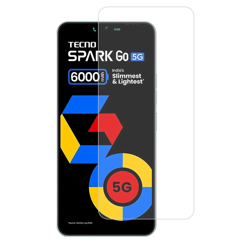 For TECNO Spark Go 5G Screen Protector 0.3mm Arc Edge Ultra Clear Tempered Glass Film - 1