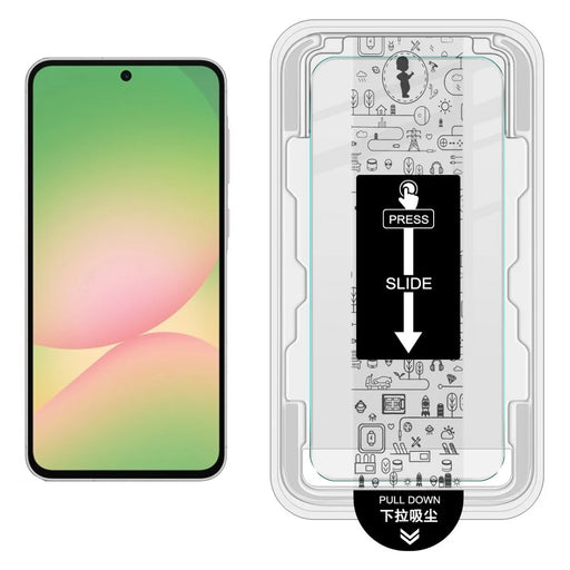IMAK H Series For Samsung Galaxy A35 5G / A55 5G Tempered Glass Screen Protector Easy Installation Film with Auto Dust-Remove Tool Kit (Fingerprint Unlock) - 2