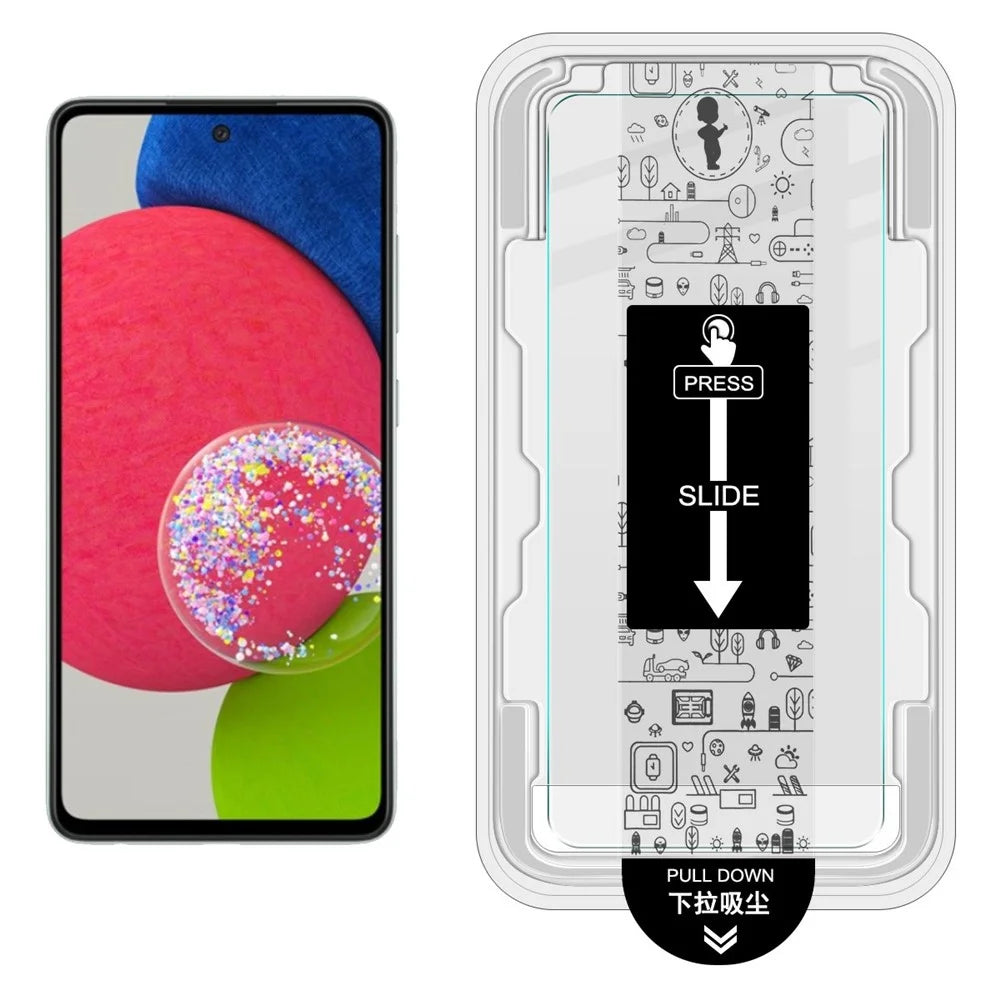 IMAK H Series For Samsung Galaxy A53 5G Tempered Glass Screen Protector Easy Installation Film with Auto Dust-Remove Tool Kit (Fingerprint Unlock) - 2