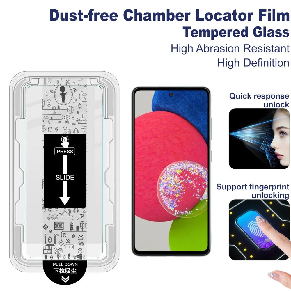 IMAK H Series For Samsung Galaxy A53 5G Tempered Glass Screen Protector Easy Installation Film with Auto Dust-Remove Tool Kit (Fingerprint Unlock) - 3