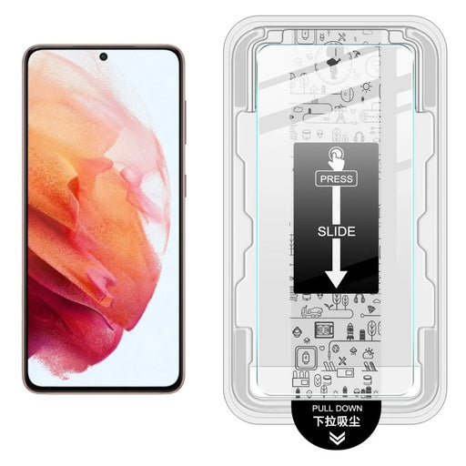 IMAK H Series For Samsung Galaxy S21 5G / 4G Tempered Glass Screen Protector Easy Installation Film with Auto Dust-Remove Tool Kit (Fingerprint Unlock) - 2
