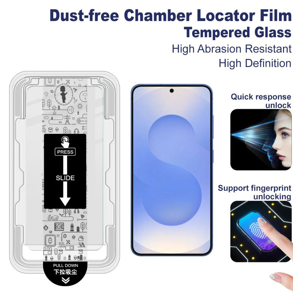 IMAK H Series For Samsung Galaxy S24+ Tempered Glass Screen Protector Easy Installation Film with Auto Dust-Remove Tool Kit (Fingerprint Unlock) - 3