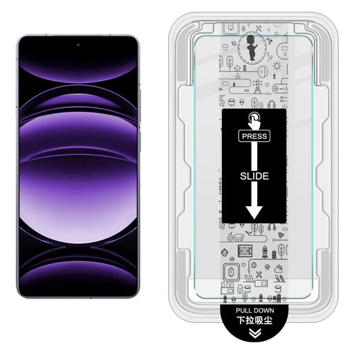 IMAK H Series For Realme GT 6 5G Tempered Glass Screen Protector Easy Installation Film with Auto Dust-Remove Tool Kit (Fingerprint Unlock) - 2